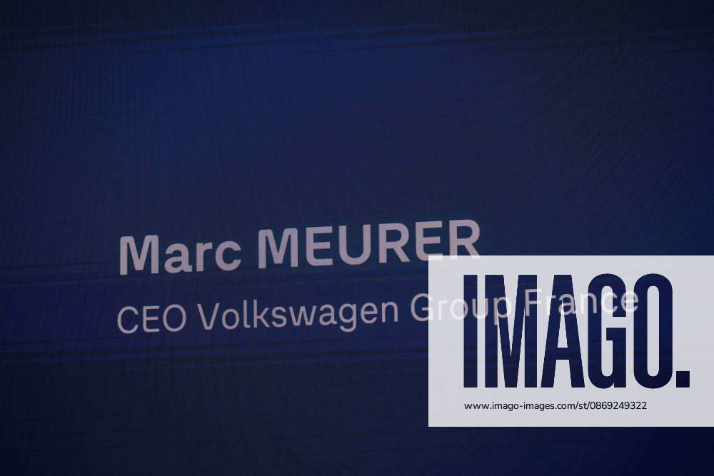Paris Motor Show Volkswagen Press Conference - Paris AJ CEO Volkswagen Group France, Marc Meurer during the 91st edition of the international Paris Motor Show (Mondial de l’auto) at the Porte de Versailles in Paris on October 12, 2026. Photo by Alexis Jumeau ABACAPRESS.COM Paris France