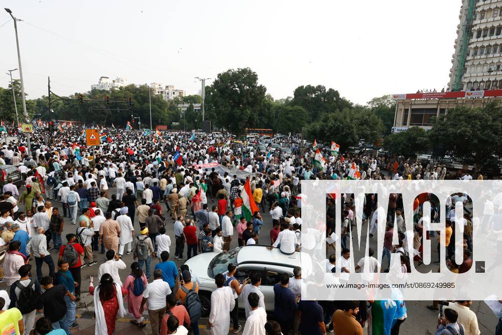 Rahul Gandhi Leads Delhi Protest NEW DELHI, INDIA, OCTOBER 12, 2026: Congress leader Rahul Gandhi takes part in a protest march from Barakhamba Road towards the Supreme Court in New Delhi, demanding the resignation of India s Chief Election Commissioner Gyanesh Kumar over alleged irregularities in the Special Intensive Revision (SIR) of electoral rolls. The Election Commission denies wrongdoing. New Delhi India