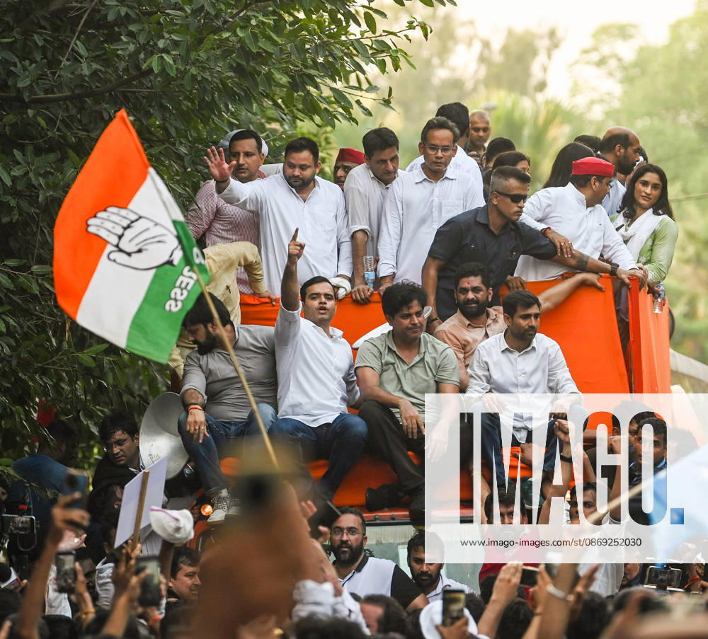 INDIA bloc leaders call for a march towards the Supreme Court New Delhi, Oct 12 (ANI): Lok Sabha LoP Rahul Gandhi with Samajwadi Party MP Dharmendra Yadav, RJD leader Tejashwi Yadav, Congress MP Gaurav Gogoi and others during INDIA bloc s protest march towards the Supreme Court against Chief Election Commissioner Gyanesh Kumar, in New Delhi on Monday. New Delhi Delhi India