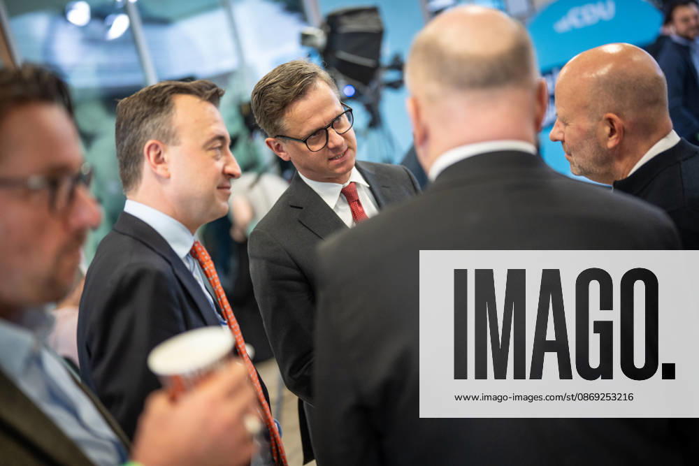 Federal Health Minister Karsten Linnemann speaking with journalists, with Paul Ziemiak, at the CDU Germany Executive Committee Retreat in Berlin, October 2026, Berlin, Berlin, Germany, Konrad Adenauer House