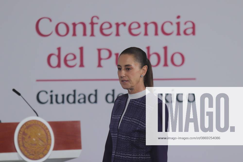 MEXICO Mexico City, MEXICO, OCTOBER 12, 2026: Mexican President Claudia Sheinbaum speaks during her morning press conference at the National Palace in Mexico City. Sheinbaum says the United States-Mexico-Canada Agreement (USMCA) remains in force while Mexico continues trade talks with the United States. Mexico City Mexico - ZUMAq101 20261012_zna_q101_086