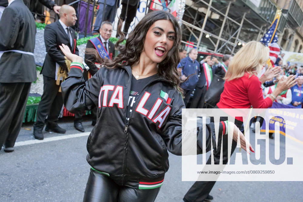 Italian Pride at the 82nd annual Columbus Day Parade as it.made its way up Fifth Avenue bringing the excitement and spirit of Italian.American heritage to NYC. Floats, marching bands, italian music.and thousands of spectators celebrated the history, culture and.contributions of Italian Americans. New York USA - ZUMAh156 20261012_znp_h156_003
