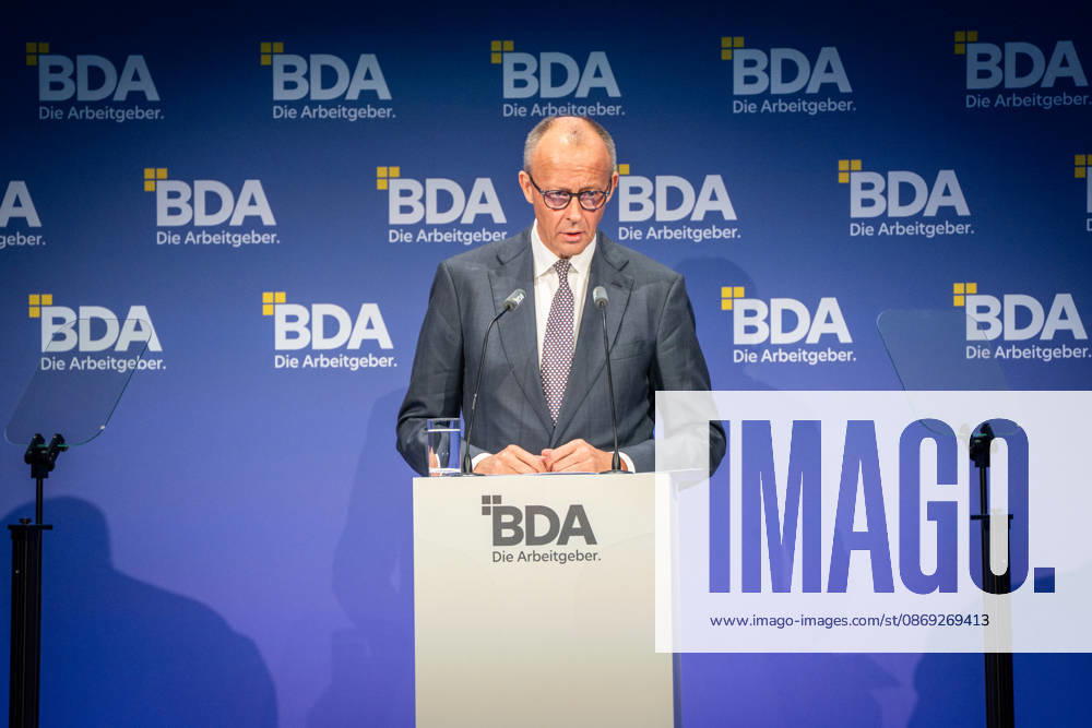 Chancellor Friedrich Merz during his speech at the 2026 German Employers Day, organized by the Confederation of German Employers Associations (BDA), Berlin, Germany; bcc, Berlin Congress Center