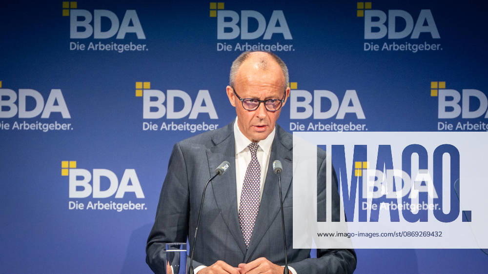 Chancellor Friedrich Merz during his speech at the 2026 German Employers Day, organized by the Confederation of German Employers Associations (BDA), Berlin, Germany; bcc, Berlin Congress Center