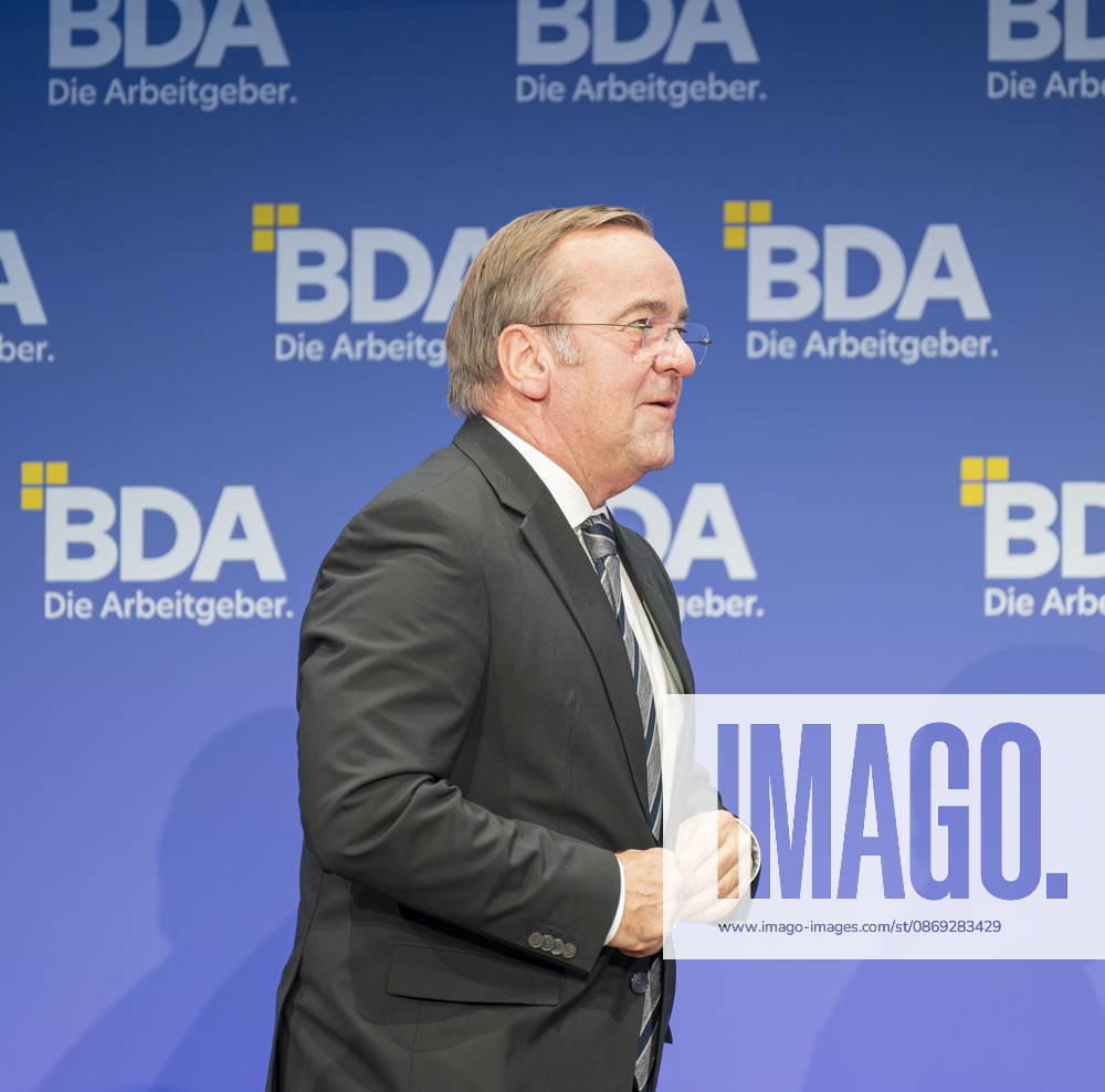 Boris Pistorius Attends Employers Day 2026, Germany, Berlin, October 13, 2026 Boris Pistorius, SPD Federal Minister of Defense, gives an interview and participates in a panel discussion at the 2026 Employers Day organized by the Confederation of German Employers Associations