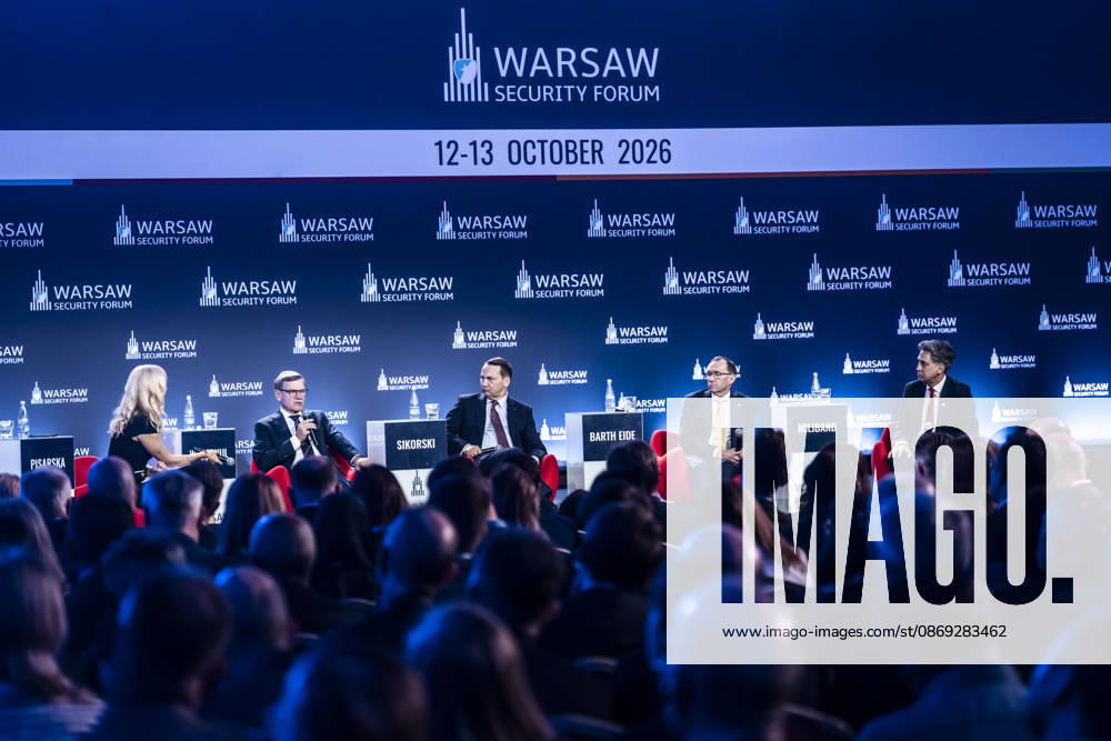 Visit by Federal Minister of Foreign Affairs Johann Wadephul to Warsaw to participate in the Warsaw Security Forum; photographed in Warsaw on October 13, 2026, on behalf of the Federal Foreign Office; Warsaw, Poland