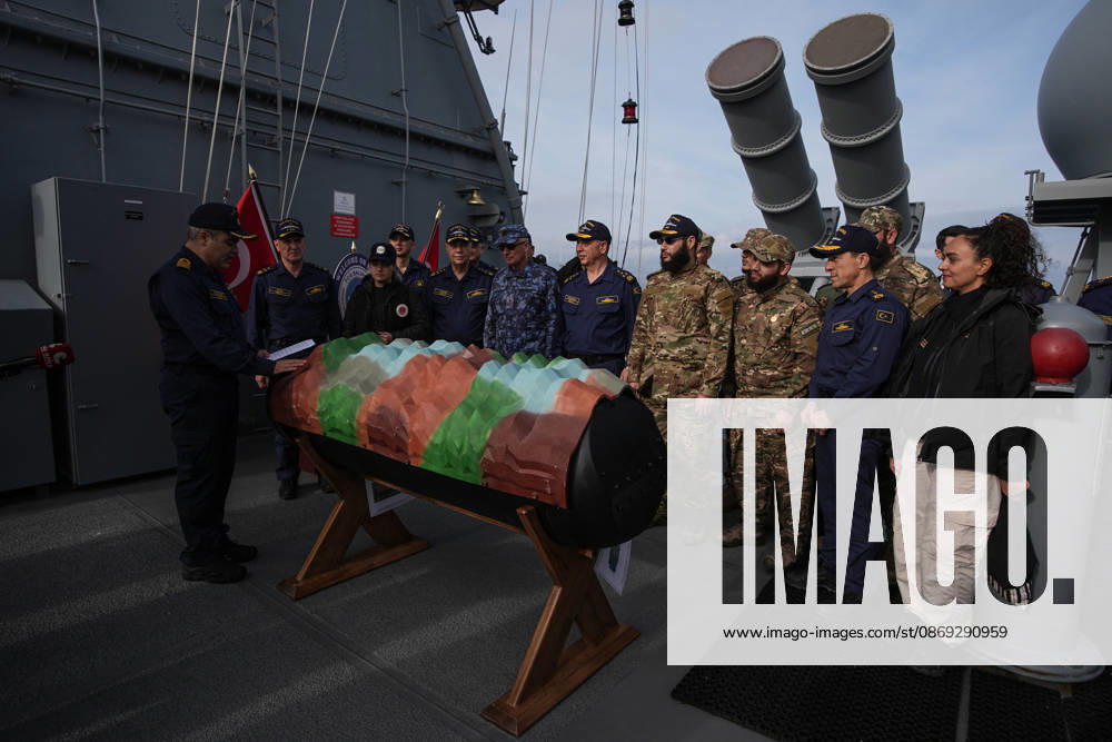 NUSRET-2026 Invitational Exercise continues in Turkiye s Izmir IZMIR, TURKIYE - OCTOBER 13: The MALAMAN bottom mine used in the NUSRET-2026 Invitation Exercise is presented to participants during Distinguished Observer Day activities off the coast of Foca, Izmir, Turkiye, on October 13, 2026. Hosted by Turkiye and conducted by the Turkish Naval Forces Mine Fleet Command, the exercise involves naval and air assets from NATO and Turkiye, as well as the Turkish Coast Guard, with observers from various countries. Mahmut Serdar Alakus Anadolu Izmir Turkey. Editorial use only. Please get in touch for any other usage.