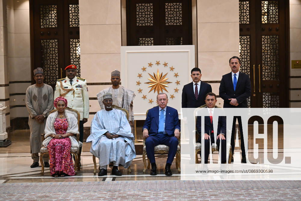 Turkish President Recep Tayyip Erdogan ANKARA, TURKIYE - OCTOBER 13: Nigerian Ambassador to Turkiye, Saidu Usman Nasamu Dakingari presents his letters of credence to Turkish President Recep Tayyip Erdogan, as Erdogan receives the ambassadors of India, Mali, Netherlands, El Salvador and Nigeria at the Presidential Complex, in Ankara, Turkiye on October 13, 2026. Mehmet Ali Ozcan Anadolu Ankara Turkey. Editorial use only. Please get in touch for any other usage.