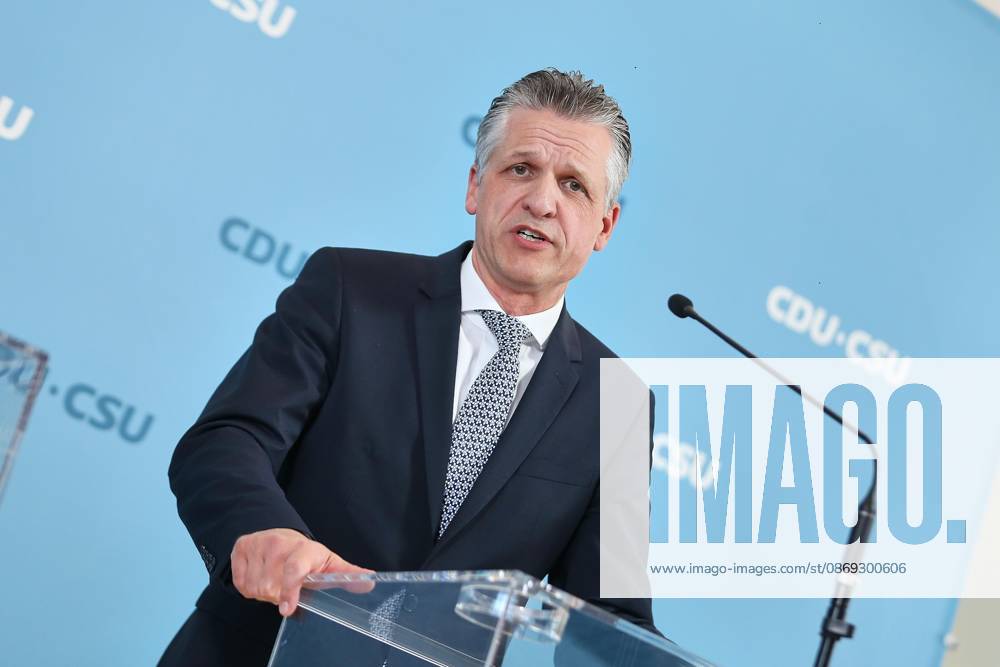 German Bundestag Union Caucus Meeting Caucus Leader Thorsten Frei, CDU