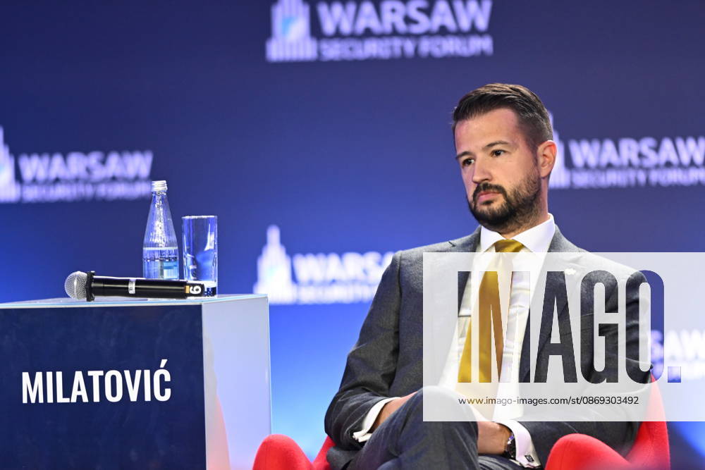 Warsaw Security Forum 2026 WARSAW, POLAND - OCTOBER 13: President of Montenegro Jakov Milatovic attends the second day panel discussion titled Half-Baked or Step-by-Step? Rethinking EU Enlargement at the Warsaw Security Forum 2026 (WSF 2026) in Warsaw, Poland on October 13, 2026. During his speech, Mirzoyan highlighted Armenia’s ongoing democratic reforms and shifting strategic posture toward closer partnership with the European Union and Western democratic institutions. Artur Widak Anadolu Warsaw Poland. Editorial use only. Please get in touch for any other usage.