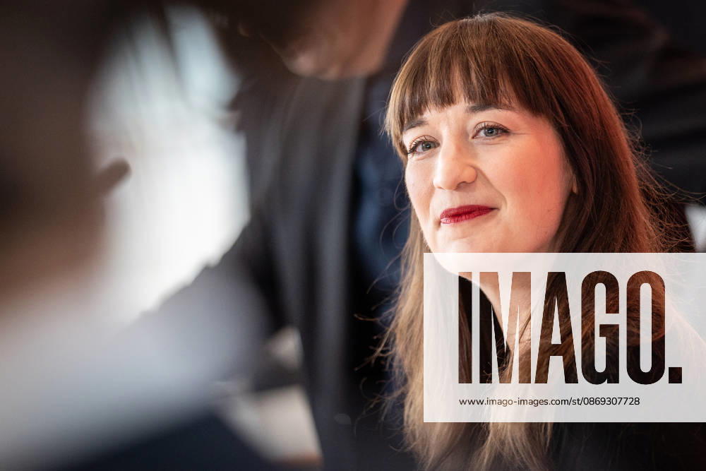 Heidi Reichinnek, Chair of the Die Linke parliamentary caucus in the German Bundestag; Press Statement from the Die Linke Caucus, German Bundestag, Berlin, Berlin, Germany, Bundestag