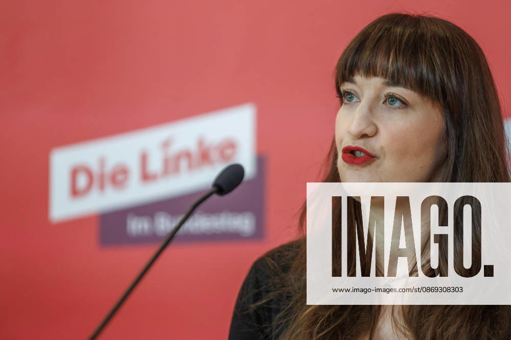 Statement by Die Linke: Heidi Reichinnek and Soeren Pellmann at a Die Linke press conference on October 13, 2026, in Berlin, Berlin, Berlin, Germany, Reichstag