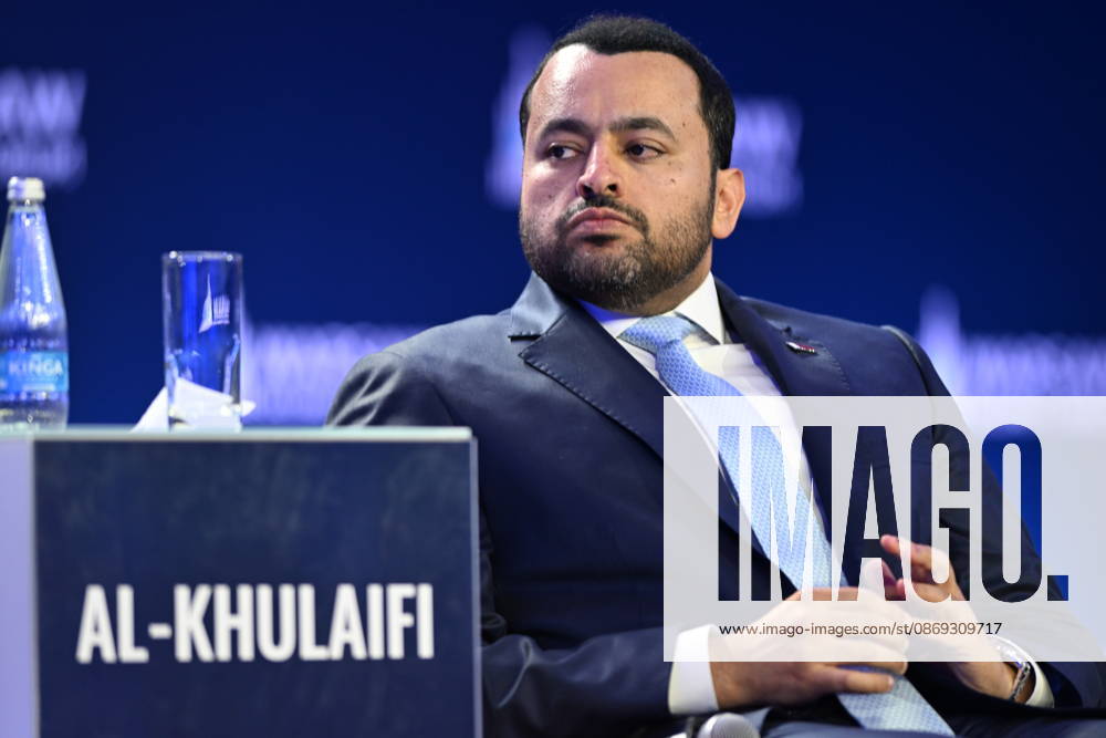 Warsaw Security Forum 2026 WARSAW, POLAND - OCTOBER 13: Qatari Minister of State for Foreign Affairs Mohammed Al-Khulaifi speaks during the Day 2 panel discussion, titled Negotiating Peace in the Middle East: Lessons from the Frontlines of Diplomacy, at the 13th Warsaw Security Forum (WSF 2026) in Warsaw, Poland, on October 13, 2026. Convened in partnership with the Doha Forum, the global outlook session featured Al-Khulaifi detailing Qatar’s strategic mediation frameworks, conflict de-escalation strategies, and the vital role of impartial diplomacy in navigating Middle Eastern security crises. Artur Widak Anadolu Warsaw Poland. Editorial use only. Please get in touch for any other usage.