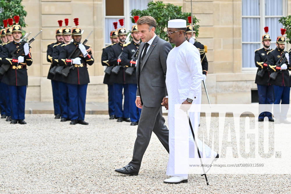 French President Emmanuel Macron welcomes Chadian President Mahamat Idriss Déby Itno to the Élysée Palace in Paris, France, on October 13, 2026. Christian Liewig Bestimage. French President Emmanuel Macron welcomes Chadian President Mahamat Idriss Déby Itno at the Élysée Presidential Palace in Paris on October 13, 2026. French President Emmanuel Macron hosts his Chadian counterpart, Mahamat Idriss Déby Itno, in Paris as the two rebuild ties nearly two years after N Djamena ordered French forces off its soil, officials said. Paris, France