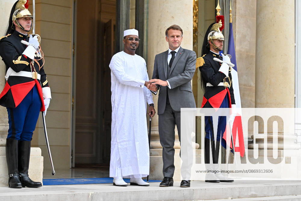 French President Emmanuel Macron welcomes Chadian President Mahamat Idriss Déby Itno to the Élysée Palace in Paris, France, on October 13, 2026. Christian Liewig Bestimage. French President Emmanuel Macron welcomes Chadian President Mahamat Idriss Déby Itno at the Élysée Presidential Palace in Paris on October 13, 2026. French President Emmanuel Macron hosts his Chadian counterpart, Mahamat Idriss Déby Itno, in Paris as the two rebuild ties nearly two years after N Djamena ordered French forces off its soil, officials said. Paris, France