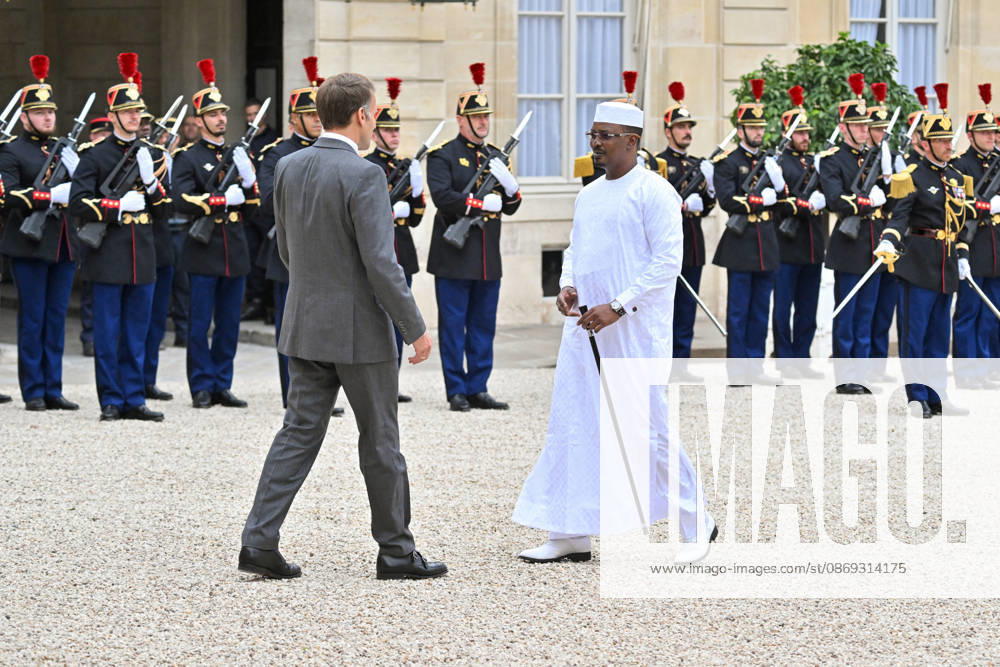 French President Emmanuel Macron welcomes Chadian President Mahamat Idriss Déby Itno to the Élysée Palace in Paris, France, on October 13, 2026. Christian Liewig Bestimage. French President Emmanuel Macron welcomes Chadian President Mahamat Idriss Déby Itno at the Élysée Presidential Palace in Paris on October 13, 2026. French President Emmanuel Macron hosts his Chadian counterpart, Mahamat Idriss Déby Itno, in Paris as the two rebuild ties nearly two years after N Djamena ordered French forces off its soil, officials said. Paris, France