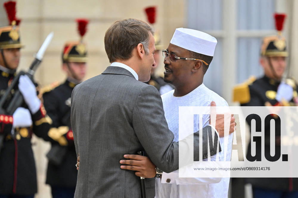 French President Emmanuel Macron welcomes Chadian President Mahamat Idriss Déby Itno to the Élysée Palace in Paris, France, on October 13, 2026. Christian Liewig Bestimage. French President Emmanuel Macron welcomes Chadian President Mahamat Idriss Déby Itno at the Élysée Presidential Palace in Paris on October 13, 2026. French President Emmanuel Macron hosts his Chadian counterpart, Mahamat Idriss Déby Itno, in Paris as the two rebuild ties nearly two years after N Djamena ordered French forces off its soil, officials said. Paris, France