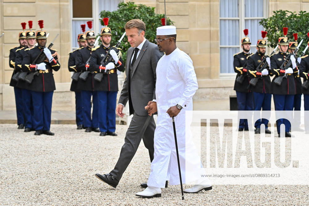 French President Emmanuel Macron welcomes Chadian President Mahamat Idriss Déby Itno to the Élysée Palace in Paris, France, on October 13, 2026. Christian Liewig Bestimage. French President Emmanuel Macron welcomes Chadian President Mahamat Idriss Déby Itno at the Élysée Presidential Palace in Paris on October 13, 2026. French President Emmanuel Macron hosts his Chadian counterpart, Mahamat Idriss Déby Itno, in Paris as the two rebuild ties nearly two years after N Djamena ordered French forces off its soil, officials said. Paris, France
