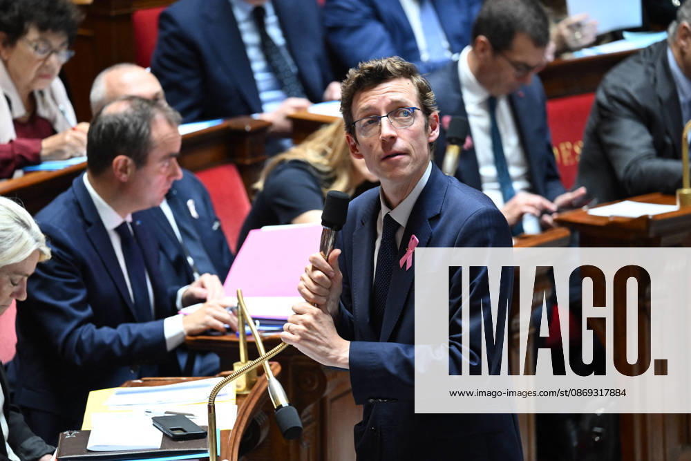 Session Of Questions To The Governement At The National Assembly - Paris French Minister of Education Edouard Geffray during a session of questions to the government at the National Assembly, French Parliament in Paris, France on octobre 13, 2026. Photo by Tomas Stevens ABACAPRESS.COM Paris France