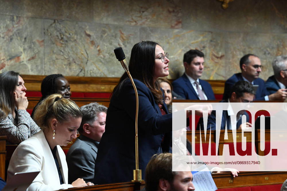 Session Of Questions To The Governement At The National Assembly - Paris French deputy Marie Mesmeur during a session of questions to the government at the National Assembly, French Parliament in Paris, France on octobre 13, 2026. Photo by Tomas Stevens ABACAPRESS.COM Paris France