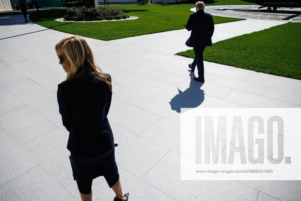 DC: President Trump Departs the White House White House Press Secretary Katie Zacharia watches as President Donald Trump walks towards Marine One after speaking to members of the media before departing from the South Lawn of the White House on October 13, 2026 in Washington, D.C. Trump is heading to Wasilla, Alaska for a midterm campaign rally in support of Senator Dan Sullivan and Representative Nick Begich before heading to Las Vegas, Nevada where he will spend the night. (Photo by Samuel Corum Pool ABACAPRESS.COM) Washington DC United States