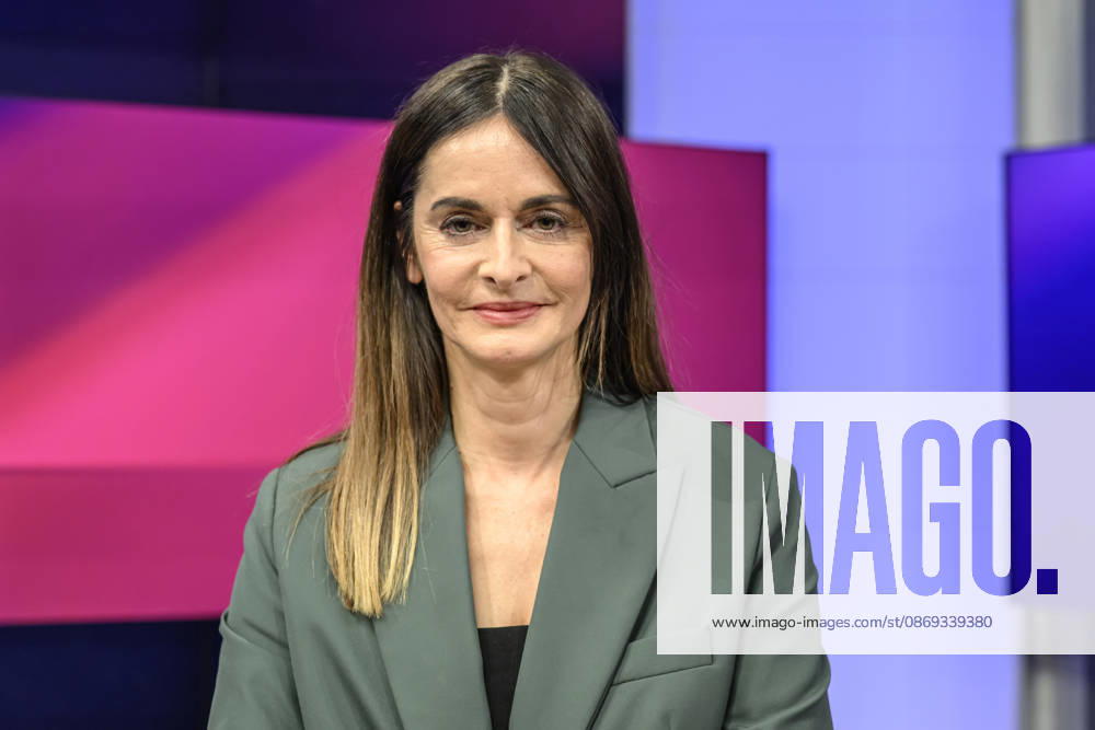 Pictured, from left: Iris Sayram, ARD Capital City Studio, GER, Berlin, studio, guest on Maischberger, political talk show, TV, program, with host Sandra Maischberger, Das Erste, from Adlershof, Am Studio 20, October 13, 2026,