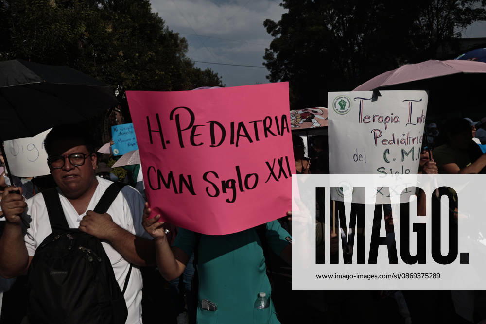 Thousands of medical and healthcare workers from the Mexican Social Security Institute (IMSS) are staging a massive nationwide protest. In Mexico City, demonstrations are taking place at headquarters and hospitals, with the main march heading toward the union s offices; the march began at the government-run Siglo XXI Hospital which relies on federal funding and serves employees from various Mexican government agencies. The protest stems from workers demands for better working conditions, specifically addressing excessive workloads, unfilled vacancies across all departments, and the need for proper maintenance of clinical and hospital facilities as well as workplace safety standards. Other dema - ZUMAp204 20261013_zip_p204_037