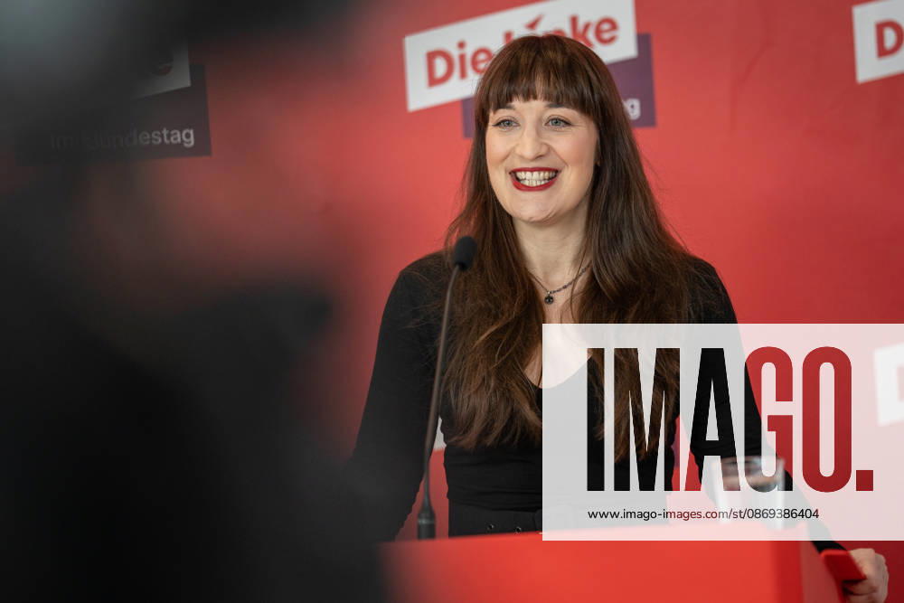 Heidi Reichinnek, Chair of the Die Linke Parliamentary Caucus in the German Bundestag; Press Statement by the Die Linke Parliamentary Caucus, German Bundestag, Berlin, Berlin, Germany, Bundestag