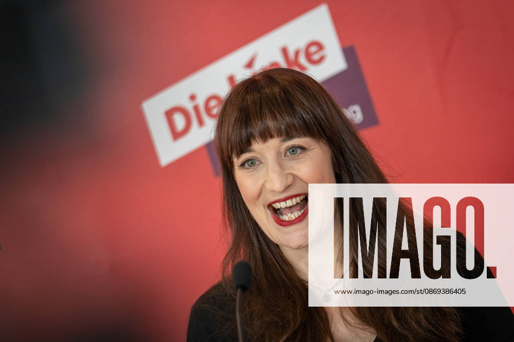 Heidi Reichinnek, Chair of the Die Linke Parliamentary Caucus in the German Bundestag; Press Statement by the Die Linke Parliamentary Caucus, German Bundestag, Berlin, Berlin, Germany, Bundestag