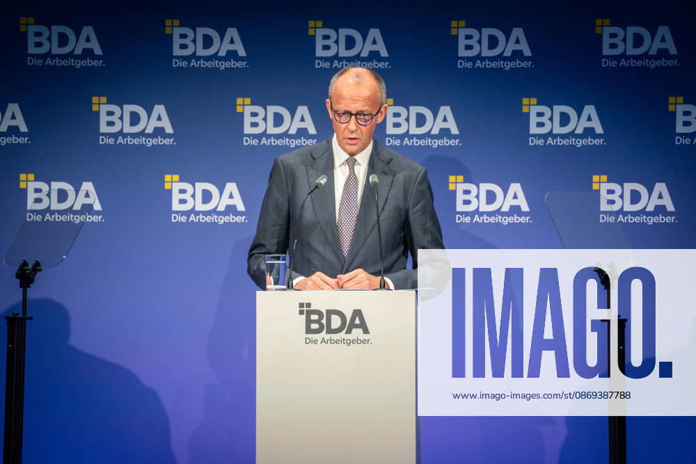Chancellor Friedrich Merz during his speech at the 2026 German Employers Day, organized by the Confederation of German Employers Associations (BDA), Berlin, Germany; bcc, Berlin Congress Center