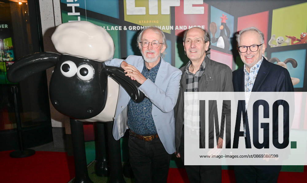 Larger Than Life The Aardman Story Press screening at LightRoom, London, UK 13 10 2026 Nick Parks and Sir Peter lord Peter Lord, David Sproxton and Nick Park from Aardman at Larger Than Life Starring Wallace & Gromit, Shaun and More world premiere, Lightroom, London, UK - 13 Oct 2026 at LightRoom, UK 13 10 2026, Credit:Jules Annan Avalon England