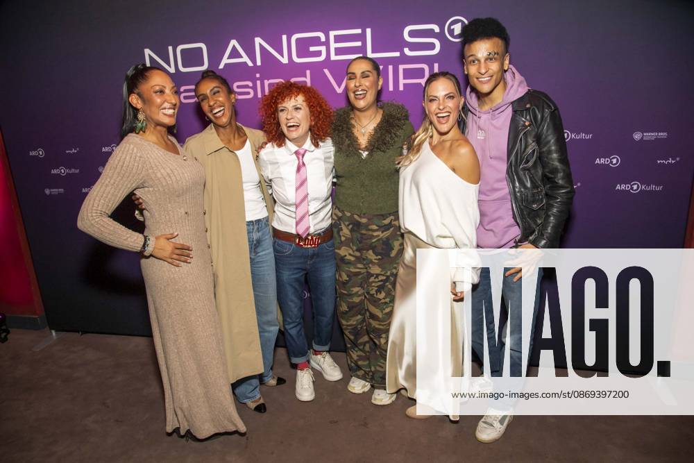 ABB NOANGELS members Jessica Wahls, Hadnet Tesfai, Sandy Mölling, Senna Guemmour, and Prince Damien attended the exclusive preview of the ARD documentary *NO ANGELS: DAS SIND WIR* at the Colosseum Berlin on October 13, 2026, in Berlin, Germany