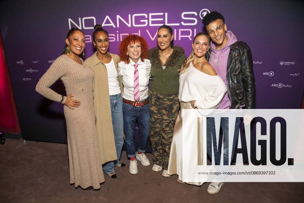 ABB NOANGELS members Jessica Wahls, Hadnet Tesfai, Sandy Mölling, Senna Guemmour, and Prince Damien attended the exclusive preview of the ARD documentary *NO ANGELS: DAS SIND WIR* at the Colosseum Berlin on October 13, 2026, in Berlin, Germany