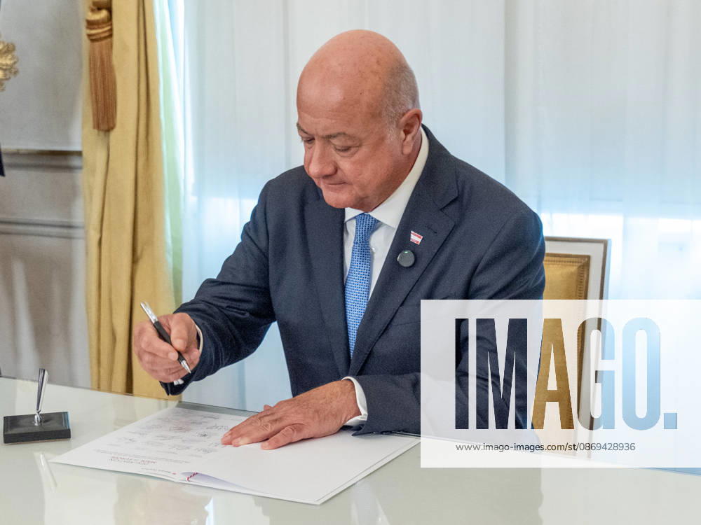 Press Conference on Industrial Strategy—Chancellor Christian Stocker (ÖVP) on October 14, 2026, at the press conference marking the signing of the Made in Europe Declaration at the Federal Chancellery in Vienna, Vienna, Austria