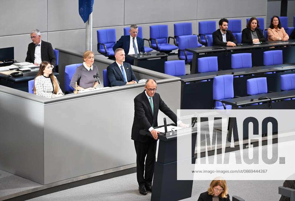 German Chancellor Friedrich Merz delivers government statement in Berlin ahead of EU Summit BERLIN, GERMANY – OCTOBER 14: German Chancellor Friedrich Merz delivers a government statement ahead of the upcoming meeting of the European Council in the Bundestag in Berlin, Germany, on October 14, 2026. Volodymyr Sindieiev Anadolu Berlin Germany. Editorial use only. Please get in touch for any other usage.