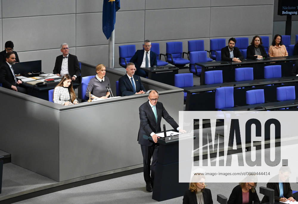 German Chancellor Friedrich Merz delivers government statement in Berlin ahead of EU Summit BERLIN, GERMANY – OCTOBER 14: German Chancellor Friedrich Merz delivers a government statement ahead of the upcoming meeting of the European Council in the Bundestag in Berlin, Germany, on October 14, 2026. Volodymyr Sindieiev Anadolu Berlin Germany. Editorial use only. Please get in touch for any other usage.