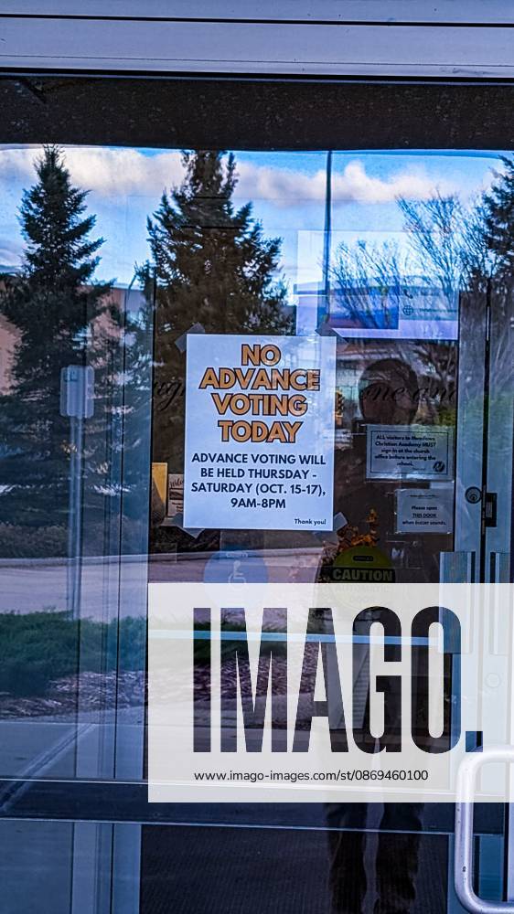 Alberta Elections had announced that Advanced polling would be open October 13-17, 2026, but not all locations were open to start polling in some areas..Voters in The Meadows area of Edmonton were greeted with No Advanced voting signs at the Meadowlands Baptist Church advance polling station on the first 2 days of advance voting, denying the constituents the opportunity to participate in the Alberta Referendum like other constituents in the province. Edmonton Canada - ZUMAs197 20261014_aaa_s197_158