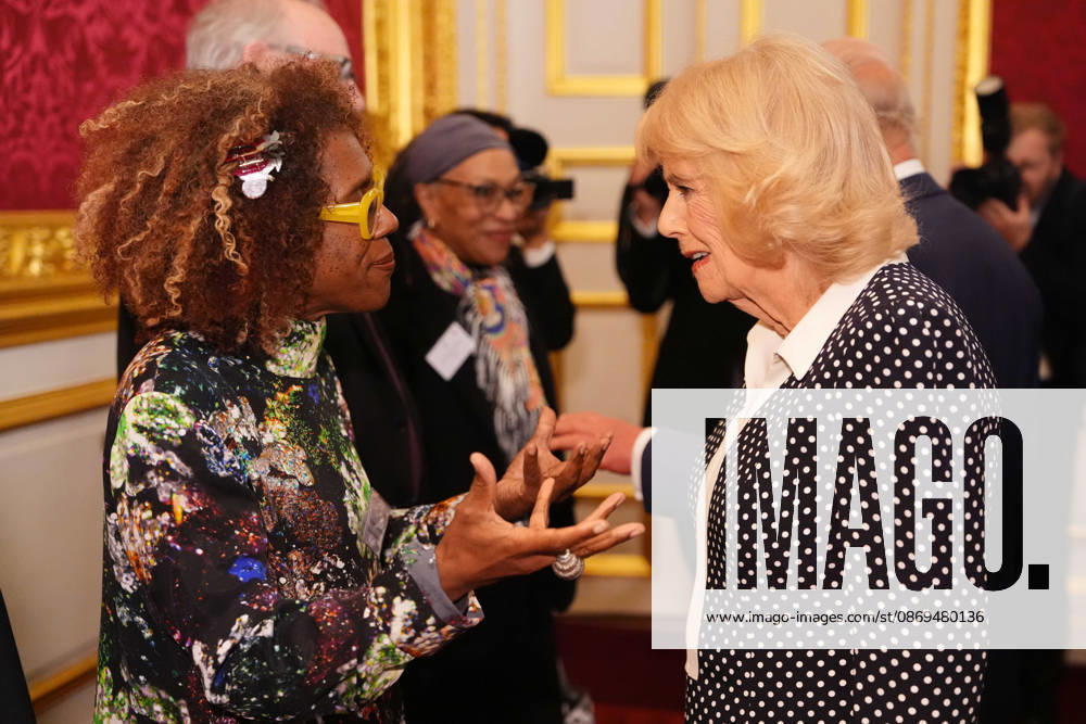 Commonwealth Diaspora reception Queen Camilla speaking to Errollyn Wallen, Master of The King s Music, during a reception at St. James s Palace in London, to celebrate the Commonwealth Diaspora, ahead of the Commonwealth Heads of Government Meeting in Antigua and Barbuda. Picture date: Wednesday October 14, 2026., Credit:Jonathan Brady PA ROTA - B68 Avalon UK, London