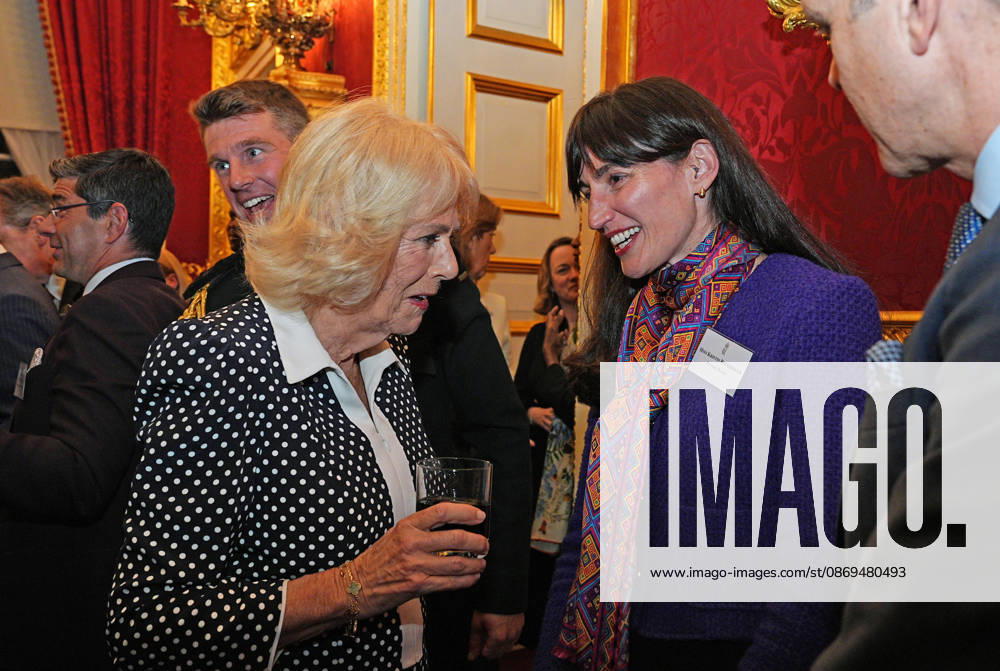Commonwealth Diaspora reception Queen Camilla speaking to Kristin Rechberger, CEO of Dynamic Planet, during a reception at St. James s Palace in London, to celebrate the Commonwealth Diaspora, ahead of the Commonwealth Heads of Government Meeting in Antigua and Barbuda. Picture date: Wednesday October 14, 2026., Credit:Aaron Chown PA ROTA - B68 Avalon UK, London