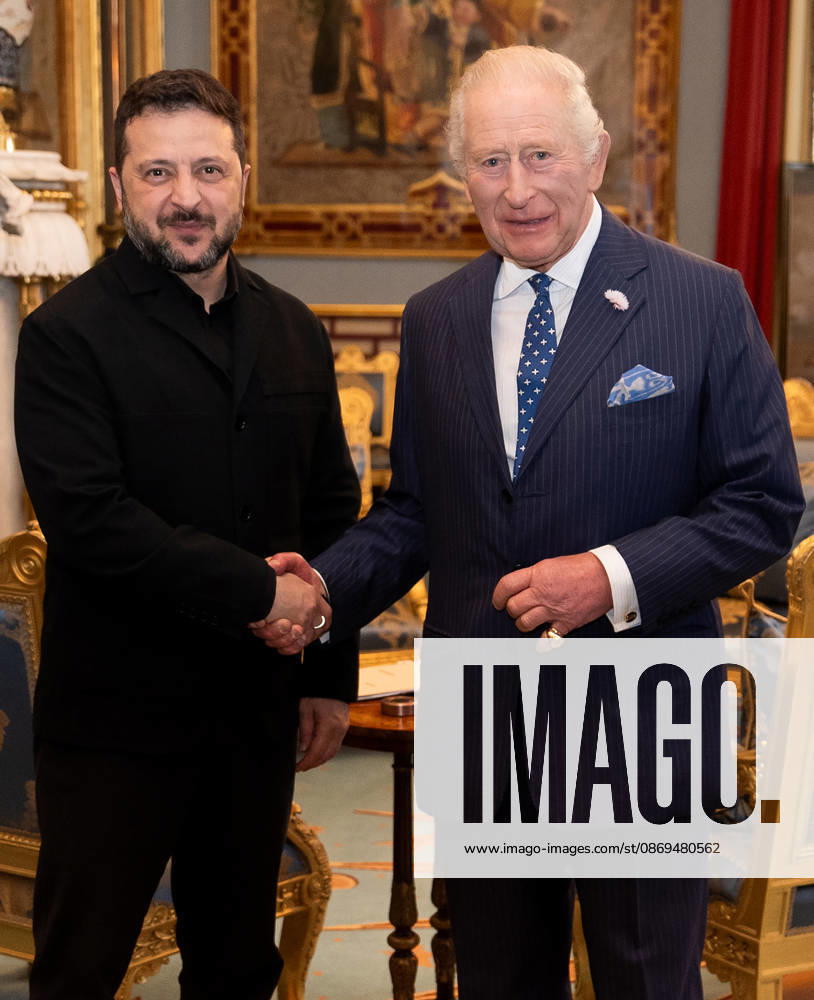 King Charles meets Volodymyr Zelensky King Charles meets President of Ukraine Volodymyr Zelensky at Buckingham Palace, London, UK, on the 14th of October 2026. Picture by Aaron Chown WPA-Pool London Buckingham Palace London UK WHA-0831