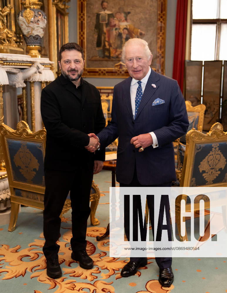 King Charles meets Volodymyr Zelensky King Charles meets President of Ukraine Volodymyr Zelensky at Buckingham Palace, London, UK, on the 14th of October 2026. Picture by Aaron Chown WPA-Pool London Buckingham Palace London UK WHA-0831