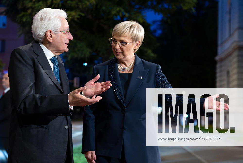 A handout picture, provided by Quirinale Press office, shows President Sergio Mattarella (L) with the President of the Republic of Slovenia, NataÅ¡a Pirc Musar, at the state lunch for the 21st Meeting of the Heads of State of the Arraiolos Group, Ljubljana, 15 October 2026. ANSA Office +++ ANSA PROVIDES ACCESS TO THIS HANDOUT PHOTO TO BE USED SOLELY TO ILLUSTRATE NEWS REPORTING OR COMMENTARY ON THE FACTS OR EVENTS DEPICTED IN THIS IMAGE - NO ARCHIVING - NO LICENSING - NPK Lubiana Slovenia - ZUMAa110 20261015_zaf_a110_052