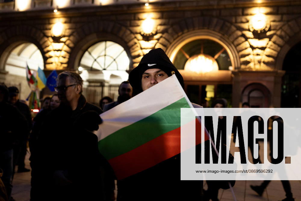Protesters demand answers over Black Sea maritime attacks in Bulgaria SOFIA, BULGARIA - OCTOBER 15: Demonstrators gather during a protest demanding clarification over recent Black Sea maritime attacks near government buildings in Sofia, Bulgaria on October 15, 2026. Protesters assembled to voice anger against the policies of President Iliana Iotova and Prime Minister Rumen Radev, seeking answers regarding drone strikes on four commercial vessels within Bulgaria’s exclusive economic zone that left two ships sunk and two damaged. Hristo Vladev Anadolu Sofia Bulgaria. Editorial use only. Please get in touch for any other usage.