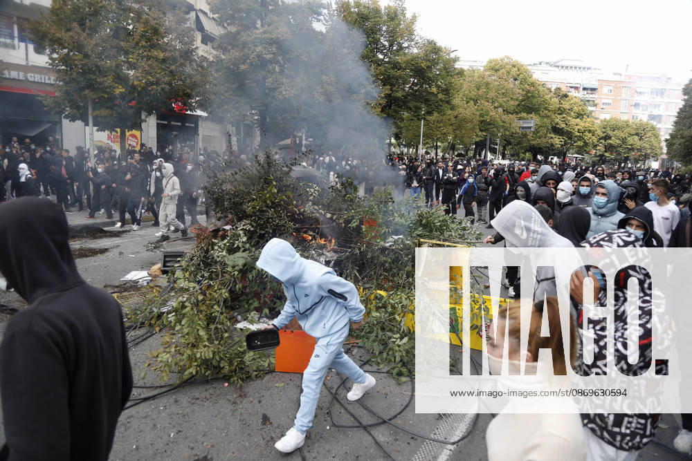 Protesters Clash with Police During a Demonstration in Tirana, Albania. Protesters set fire to garbage bins and bushes during an anti-government demonstration in central Tirana on October 15, 2026, as protests continued for a third consecutive day over university conditions and demands for the resignation of Albanian Prime Minister Edi Rama. The latest rally follows two nights of violence in the capital, during which protesters and riot police clashed, police used water cannons and tear gas, and demonstrators damaged government offices and shops and set fire to several buildings. Light Studio Agency Malton Dibra Tirana Albania
