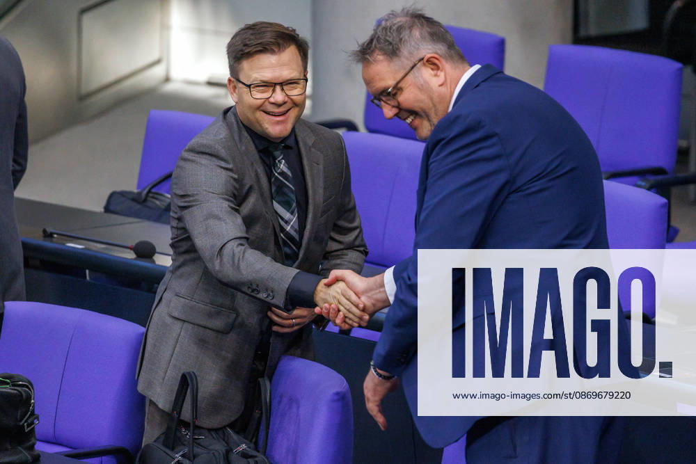 Bundestag: Carsten Schneider (SPD), Minister for the Environment, Climate Action, Nature Conservation, and Nuclear Safety, and Alexander Schweitzer (SPD), Federal Minister of Labor and Social Affairs, at the German Bundestag on October 16, 2026, in Berlin, Berlin, Berlin, Germany, Bundestag
