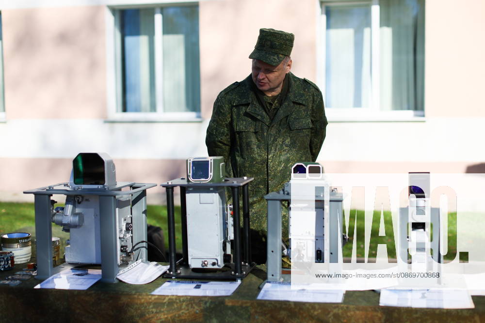 A serviceman views devices on display in the final live training phase of the Indestructible Brotherhood 2026 command-and-staff military exercise by the CSTO Peacekeeping Forces at the Losvido military training ground. Maxim Malinovsky TASS 99410857