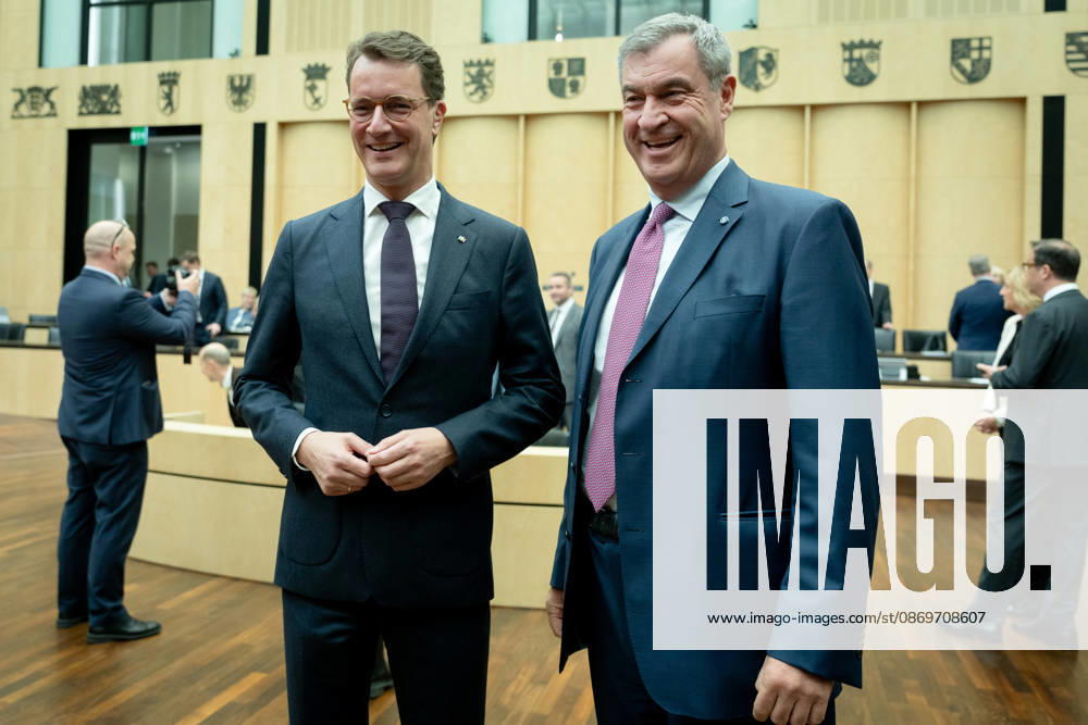 Meeting, Bundesrat, Markus Söder, Hendrik Wüst Meeting, Bundesrat, Berlin, Minister-President, Markus Söder, Hendrik Wüst Berlin Berlin GER