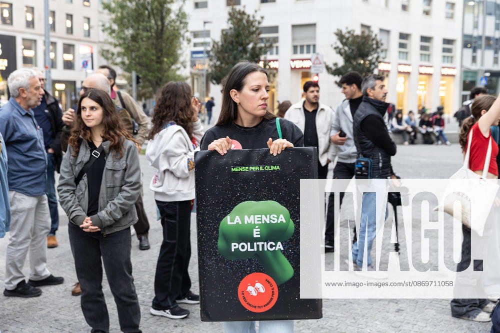 IPA89767300 - Milan, October 16, 2026, Piazza San Babila, Fridays for Future Italy rally, global climate strike, climate and environmental activists in photos: protesters