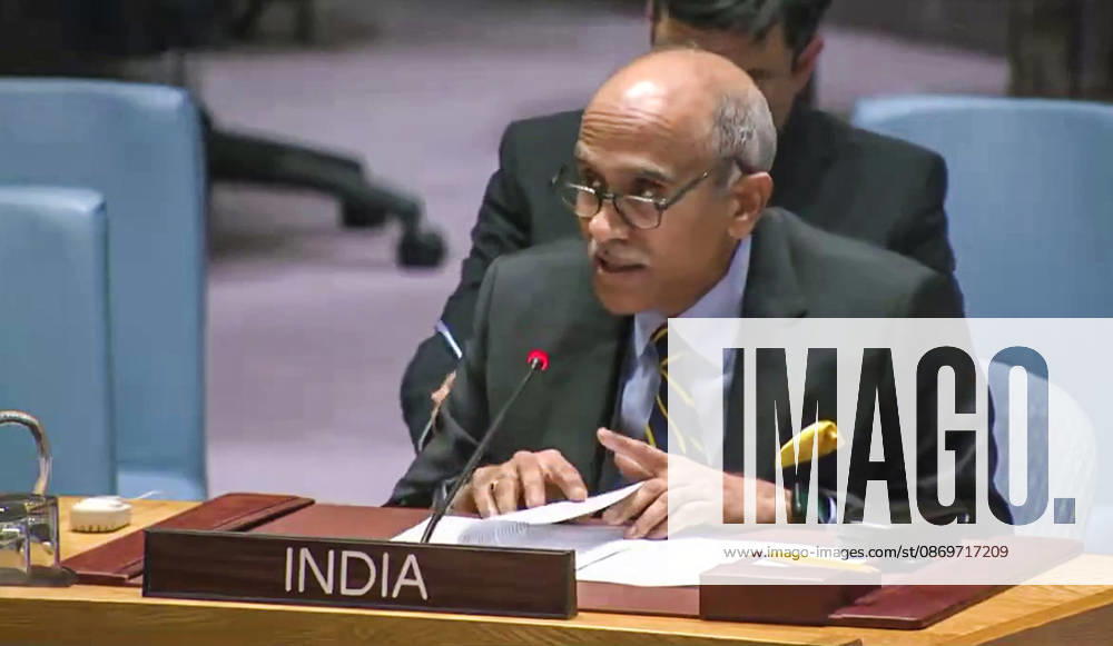 Ambassador Harish Parvathaneni at UNSC quarterly open debate in New York New York U.S. , Oct 16 (ANI): Permanent Representative of India to the United Nations, Ambassador Harish Parvathaneni, speaks during the United Nations Security Council s (UNSC) quarterly open debate on The situation in the Middle East, including the Palestinian question at the UN Headquarters, in New York on Thursday. (Parvathaneni Harish X ANI Video Grab) New York United States