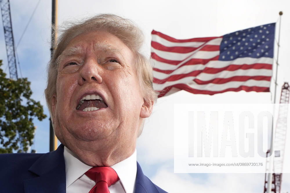 President Donald Trump talks to the members of the media on the South Lawn as he departs the White House in Washington en route Dalton, Georgia on Friday, October 16, 2026. WASP2026101610123 YurixGripas